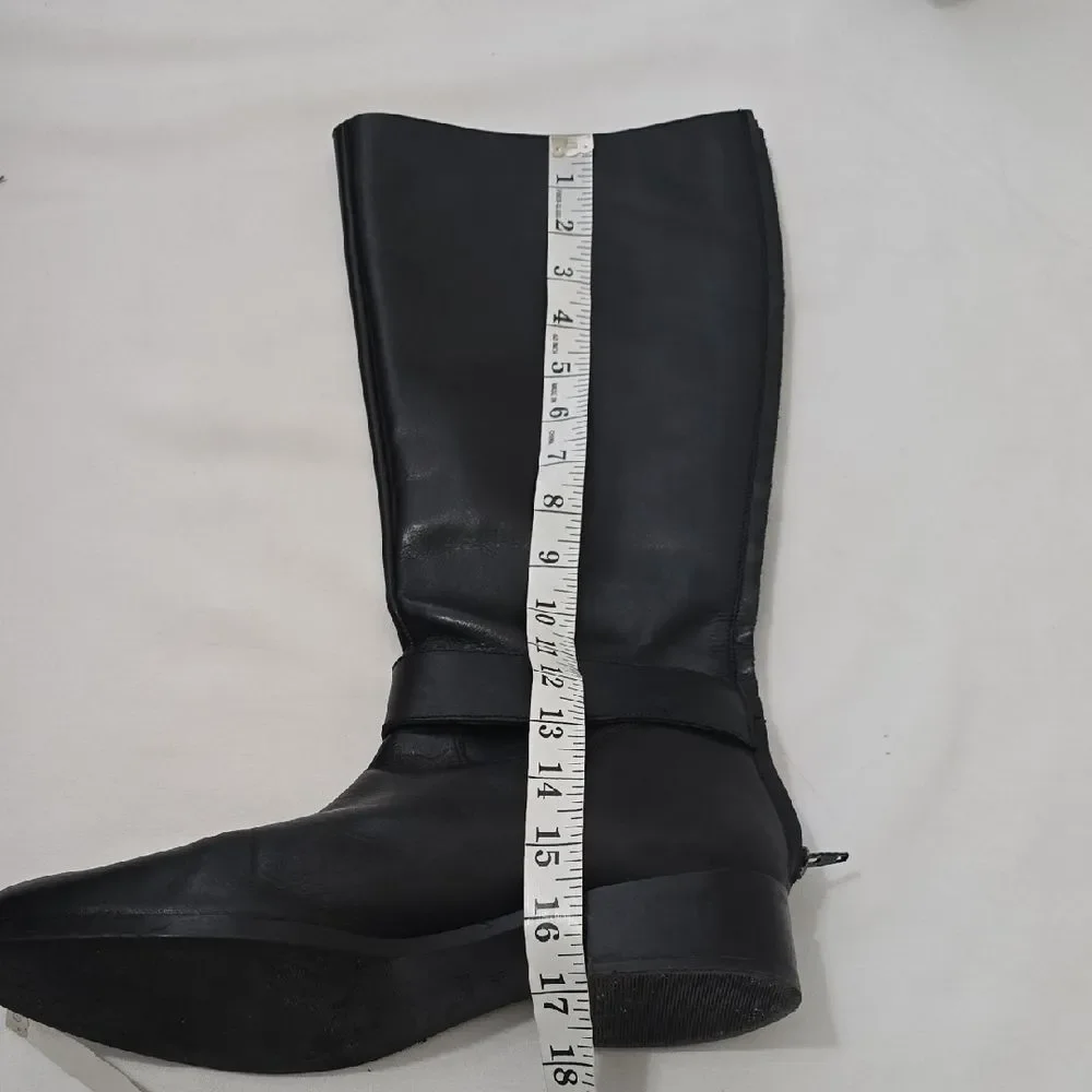 Saintg.  Black Over the Knee Boots with‎ Gold Buckle